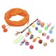 thumbnail image 4 of 22 piezas de juguetes para gatos, varias combinaciones, campana, bola, juguetes con plumas, juguetes interactivos para gatos, 4 of 5