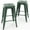 Deep Green, variant on 24 inch High Barstools Set of 2, Counter Height Metal Bar Stools, Indoor/Outdoor Stackable Bartool Industrial Backless Stools(Deep Green)