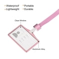 thumbnail image 3 of Uxcell 9.2x6.5cm Horizontal Aluminum Badge Holder with Metal Hook Lanyard Rose Gold Tone, 3 of 7