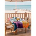 thumbnail image 2 of 52x70 Inch Outdoor Tablecloth with Umbrella Hole Zipper Rectangle Shabby Abstract Rectangular Tablecloths Outside Waterproof Geometric Artwork Painting Patio Table Cloth Cover for Picnic Party, 2 of 8
