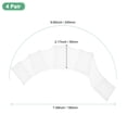 thumbnail image 3 of Uxcell 4 Pair Silicone Swimming Gloves Webbed Half-Finger Frog Type Medium Gloves White, 3 of 7