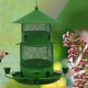 thumbnail image 5 of Metal birdhouse for outdoor use as garden decoration and food source, green, 5 of 5