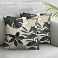 thumbnail image 3 of Acheng Short Plush Pillowcase Palm Leaves with Lush Branches and Leaves Tropical Jungle Palm Leaves with Charming Colors White, 3 of 5