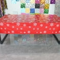 thumbnail image 5 of Disposable Tablecloth, Christmas Tablecloth, Thickened Red Snowflake Holiday Party Tablecloth, Individually Packaged, Large Size 54x72 Inches, Waterproof Plastic, 2PCS Set, 5 of 6