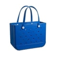 thumbnail image 1 of Rubber Bag Bogg Style Hole Waterproof Durable Oversize Silicone Beach Tote, 1 of 5
