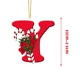 thumbnail image 3 of Christmas Decorations Christmas Ornaments 26 Letters Christmas Tree Decoration Pendant 3.94inch Monogram Ornaments DIY Hanging Xmas Alphabet for Xmas Tree Home Decor Gifts for Family Friends, 3 of 4