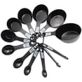 thumbnail image 1 of Juego de 12 cucharas y tazas medidoras, ideal para la cocina seca. Negro, 1 of 9