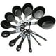 thumbnail image 1 of Juego de 12 tazas y cucharas medidoras, utensilios de cocina, regalo universal y fácil de usar. Negro, 1 of 9