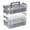 Dark Gray, variant on 4-Tier Stackable Black Plastic Storage Box with Divided Trays and Carry Handle