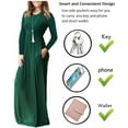 thumbnail image 4 of Aiyino Women's Sleeveless/Long Sleeve Plain Maxi Dresses Casual Long Dresses with Pockets, 4 of 6