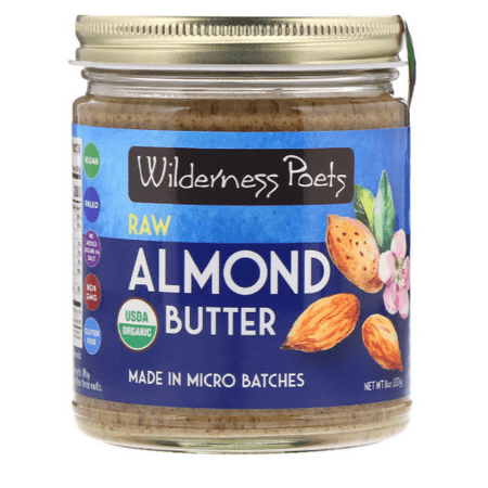 Wilderness Poets, Raw Almond Butter, 8 oz (pack of