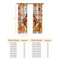 thumbnail image 6 of Fsddascl Turkey Blackout Curtains for Bedroom/Living Room, Thermal Insulated Kitchen Curtains, Fallen Leaves Orange Plaid Sunflower Brown Check Grommet Darkening Window Treatment Drapes 42"x63"x2, 6 of 6