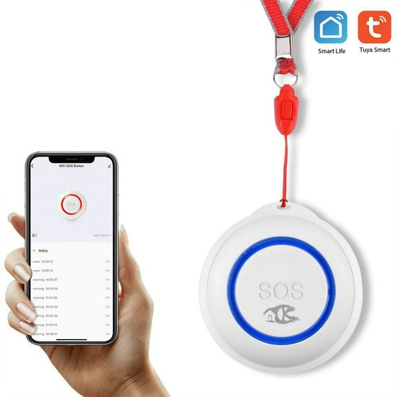 smarsecur Emergency Button, Elderly Alarm Call Button One ButtonScene Sos Button ElderlyButton Button Wireless