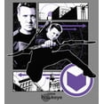 thumbnail image 2 of Boy's Marvel Hawkeye Graphic Panel Icon  Performance Graphic Tee Charcoal Heather Medium, 2 of 4