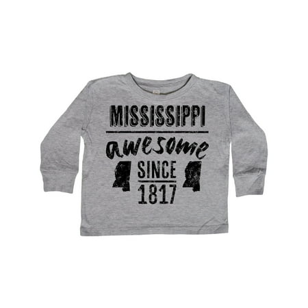 

Inktastic Mississippi Awesome Since 1836 Gift Toddler Boy or Toddler Girl Long Sleeve T-Shirt