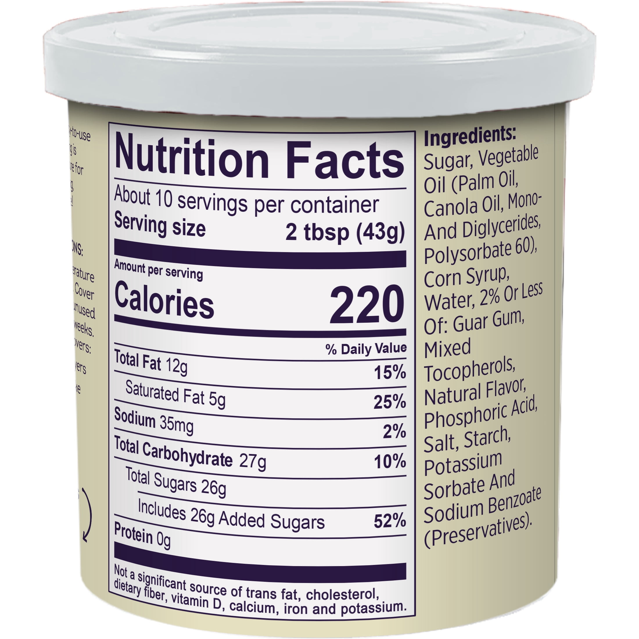 Wilton White Vanilla Buttercream Icing, Kosher, 15 oz Tub, Fish-Free