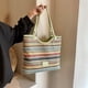 thumbnail image 2 of Bolso Hobo Bag Colorido A Rayas para Mujeres Compras Viajes, 2 of 9