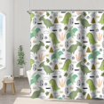 thumbnail image 2 of Baby Dinosaur Shower Curtains Funny Green Dino Print Pattern Tropical Wild Animals for Neutral Child Bathroom Decor Waterproof Polyester Fabric 72x72 Inch Shower Curtains Sets with Hooks, 2 of 6