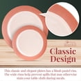 thumbnail image 4 of DISPOSABLE 40 PC DINNERWARE SET | 20 Dinner Plates | 20 Salad Plates | Heavy Duty Plastic Dishes | Elegant Fine China Look | Pastel Collection (Blush), 4 of 4