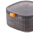 thumbnail image 3 of Caja de almacenamiento de joyas apilable con tapa, transparente, con compartimento pequeño. Marrón, 3 of 3