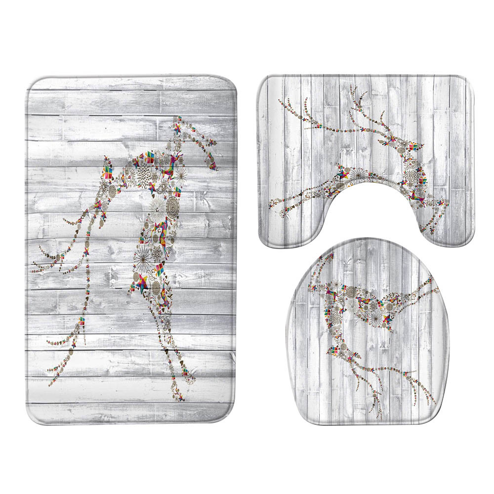 Heliisoer Christmas 3 Piece Bathroom Mats SetElegant Set Walmart Canada