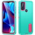thumbnail image 2 of for Motorola Moto G Power (2023) Case with Kickstand, [10FT Military Drop Protection] Rugged Heavy Duty Hard PC+Soft Silicone Rubber Bumper Hybrid Triple-Layer Case,
Mint+Rose, 2 of 9