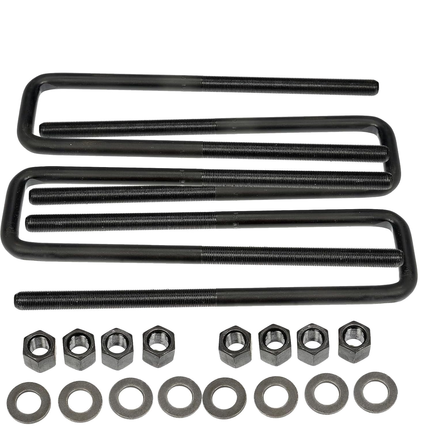 BST BSSP 4PCS Square U-Bolts 2.5" Wide Leaf Springs 8.5" Long 9/16" Dia Leaf Spring Axle Suspension Lift Kit with Hardware