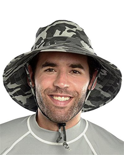 Sun Protection Zone Unisex Adjustable Outdoor Booney Hat 100 SPF UPF 50+ Black 