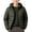 Army Green, variant on Teen Hooded Light Puffer Jacket 9-17Y, Zip up Vertical Quilted Cotton Warm Coat for Big Boys Girls Winter Casual Outerwear Blue 16-17Years