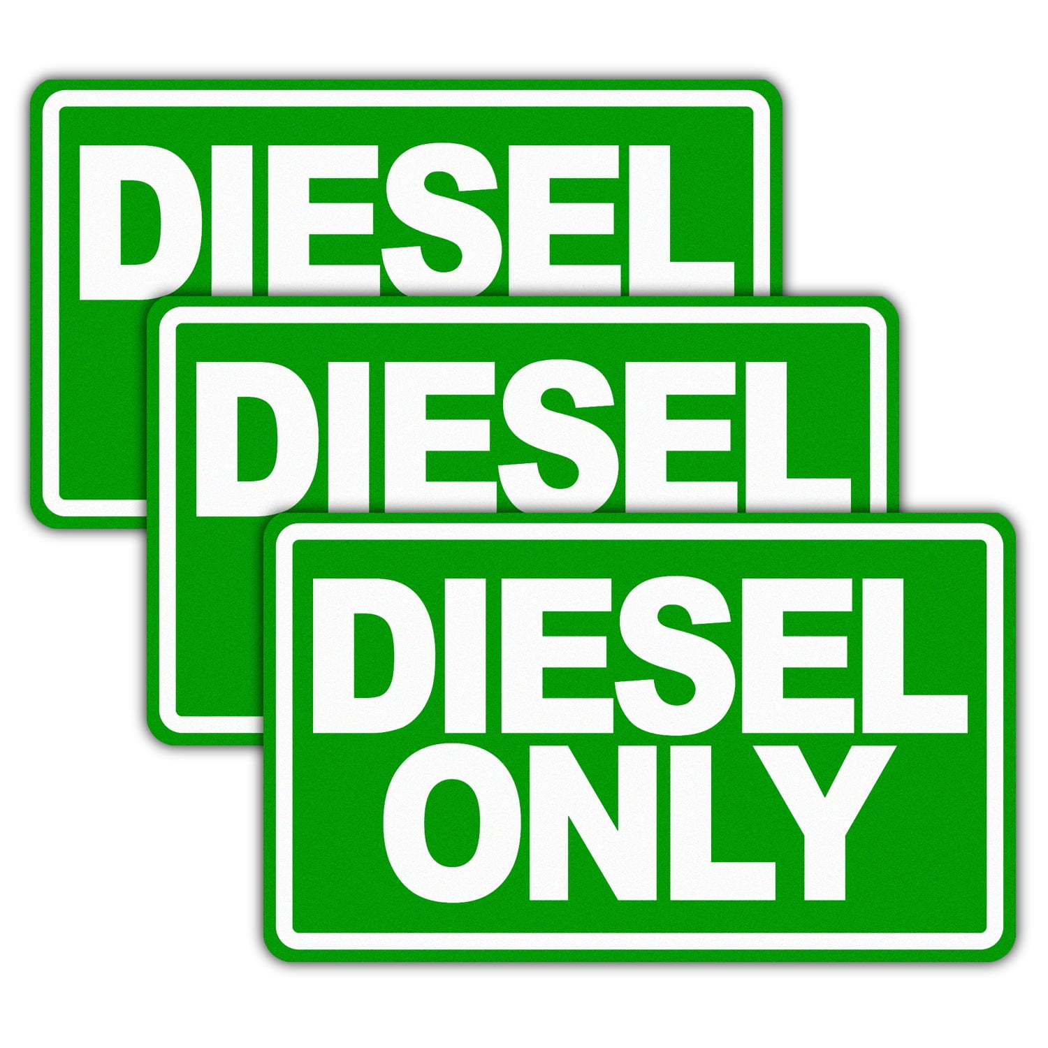 ANLEY 5' X 3' Diesel Only Decal 3Pcs - Reflective Diesel Only Sign - Adhesive Fuel Stickers  3 Pack