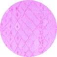 thumbnail image 1 of Ahgly Company Indoor Round Solid Purple Modern Area Rugs, 6' Round, 1 of 4