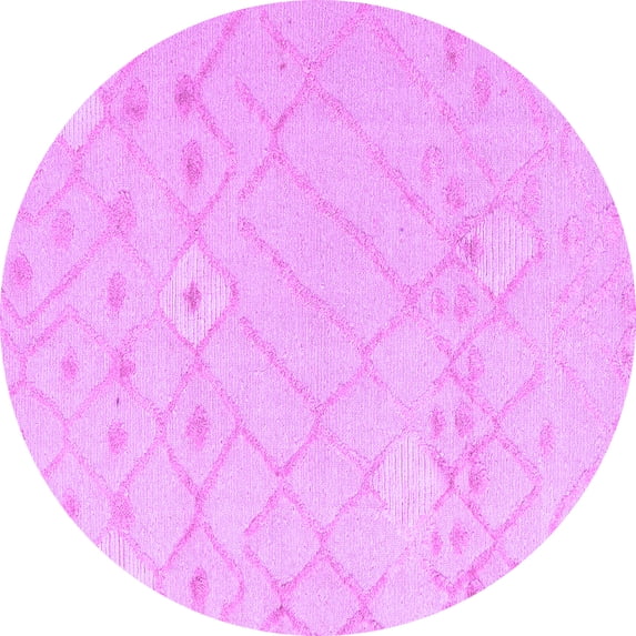 Ahgly Company Indoor Round Solid Purple Modern Area Rugs, 6' Round