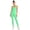 Light Green, variant on Women Ribbed Workout Unitard Sleeveless U-Back Scrunch Butt-Lifting Jumpsuit Yoga Sports Bodysuit Light Green M