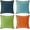 Blue/Orange, variant on Christmas Decorative Throw Pillow Covers Cushion Cases, Set of 4 Soft Velvet Double-Sided Designs, Mix and Match for Home Decor, Pillow Inserts Not Included (22x22 inch, Red/Green)