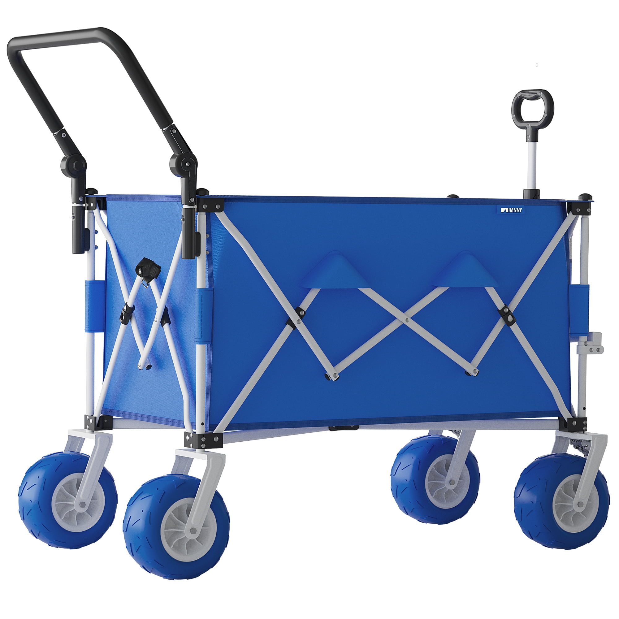 Foldable Beach Wagon with 9x4 All-Terrain Wheels 500 lbs Capacity 400L Storage Camping Cart
