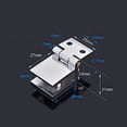 thumbnail image 3 of 2pc Bathroom Shower Glass Door Hinges Cabinet Cupboard Hardware Clamp Hinge, 3 of 5