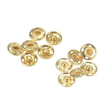 Uxcell Snap Buttons, Copper Sew-on Press Button Fastener Golden