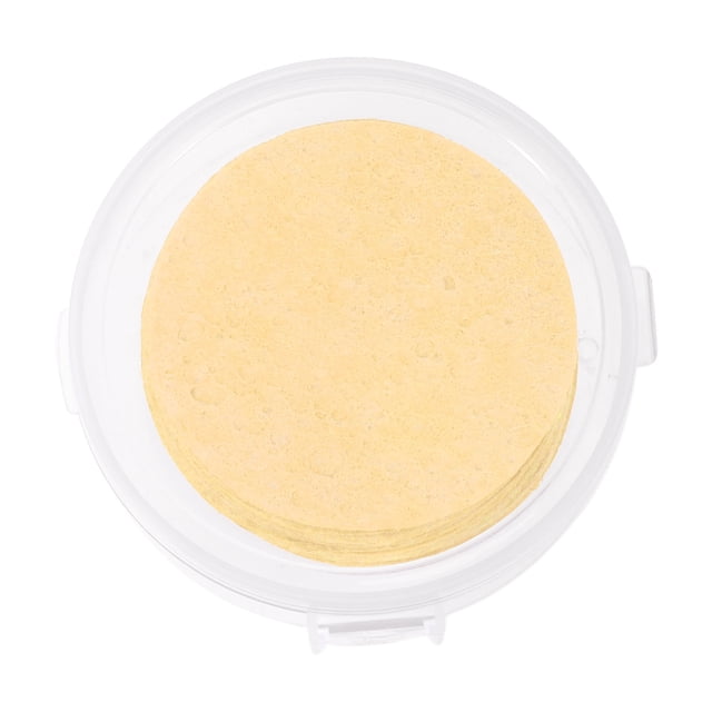 Unique Bargains 20 Pcs Round Compressed Sponge Facial Cleanser Skin Nude