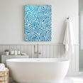 thumbnail image 5 of Blue Swirling Lines Canvas Wall Art for Living Room, Curves Waves Modern Abstract Poster Print Painting for Bedroom Office Home Decoration Wall Pictures Prepare To Hang 16"x24", 5 of 9