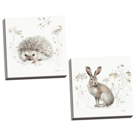 Woodland Home Decor Gango Home Decor Shabby-Chic A Woodland Walk XII & XIII by Lisa Audit (Ready to Hang); Two 12x12in Hand-Stretched Canvases ()
