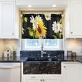 thumbnail image 6 of Coolnut Sunflower Kitchen Curtains 2 Panels, UV Protected Tier Curtains Half Window Curtains for Guest Room Bathroom Sink Laundry Room Basement,24"x 27", 6 of 6