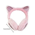 thumbnail image 3 of for Women Soft Furry Cat Ears Winter Accessories Animal Earmuffs Foldable Ear Muffs Ear Warmers Outdoor Ear Covers Headband WHITE, 3 of 8