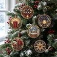 thumbnail image 5 of Christmas Diamond Art Kits for Adults, Hanging Ornaments for Christmas Tree Wooden DIY Painting Set, 5 of 6