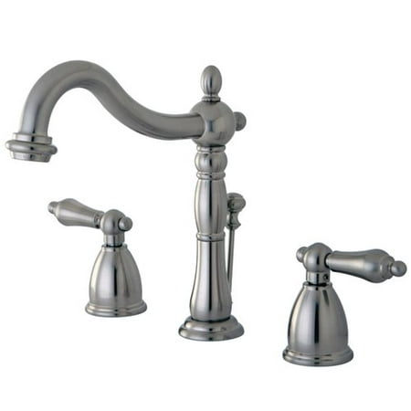 UPC 663370005756 product image for Kingston Brass KB197.AL Heritage Widespread Bathroom Faucet with Brass Pop-Up Dr | upcitemdb.com