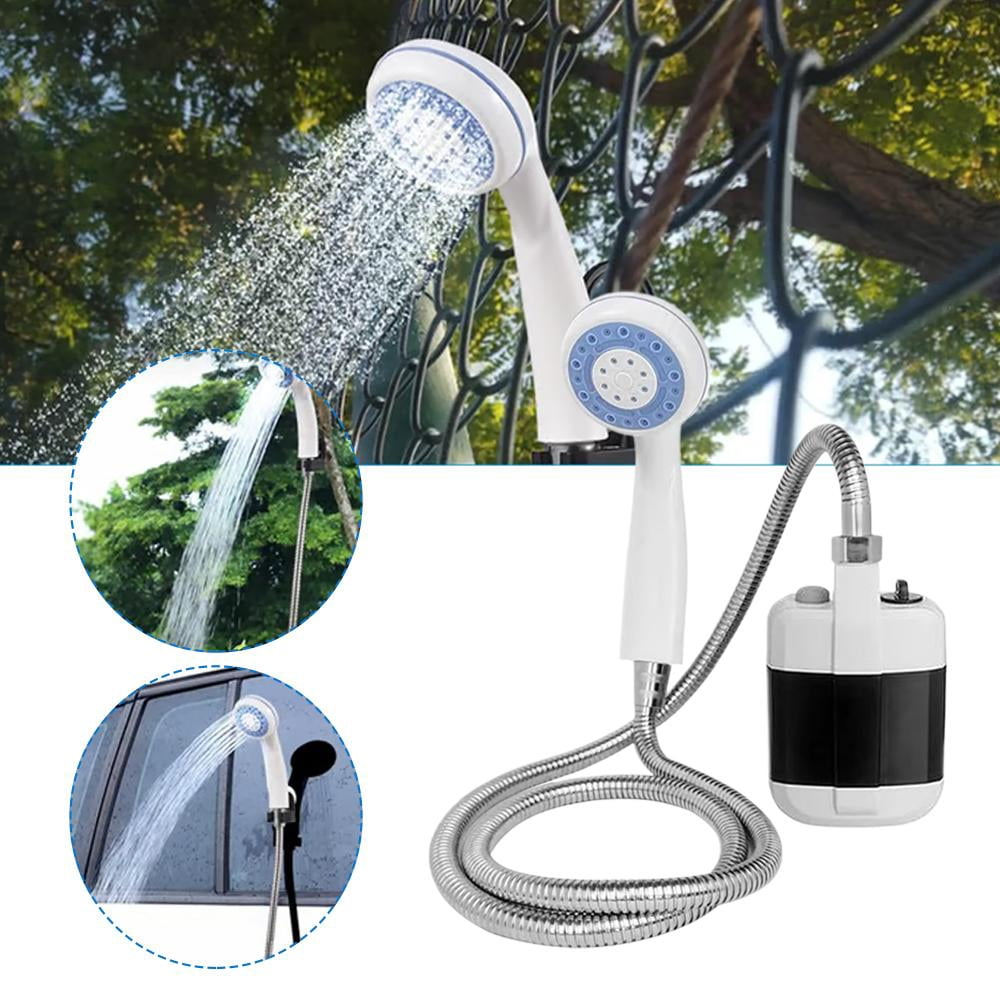 Portable Camping Shower Outdoor Camp Shower Pump,USB Rechargeable Outdoor Electric Shower,Handheld Water Pump with Hose,Outdoor Shower Head Sprayer for Camping Hiking Beach Car Washing Pet Cleaning