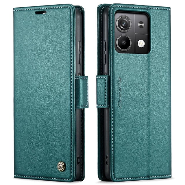 Funda tipo cartera Xiaomi Redmi Note 13 5G con cierre magnético, RFID, tarjetero, soporte, carga inalámbrica