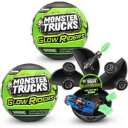 5 Surprise Monster Trucks Glow Riders LOT of 2 Mystery Packs
