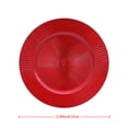 thumbnail image 2 of Caxkun 13 Inch Red Plastic Charger Plates Round Ray Pattern Chargers for Dinner Plates Supplies for All Holidays and Parties Set of 48, 2 of 5