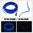thumbnail image 3 of 500cm Blue LED EL Wire Neon Strip Light Lamp Kit Interior Trim Dash Atmosphere with Power Driver for Vehicle, 3 of 5