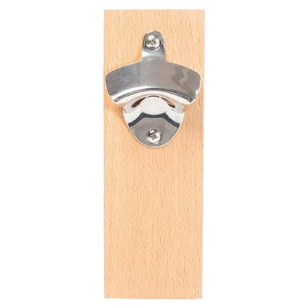 

Fovolat Magnetic Bottle Opener|Vintage Wood and Stainless Steel Beer Opener|Multi-purpose Practical Bottle Opener for Brick Cement Wood Metal Wall
